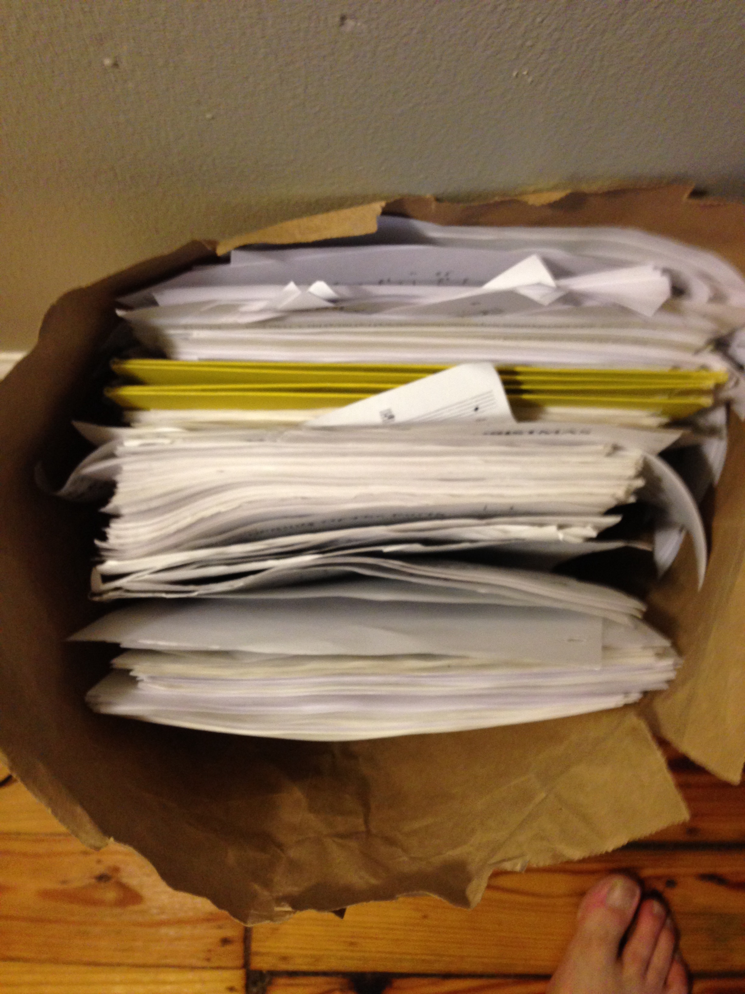 I scanned all of this sheet music over Monday and Tuesday, emptying 4 binders and getting them off of my shelf for good!