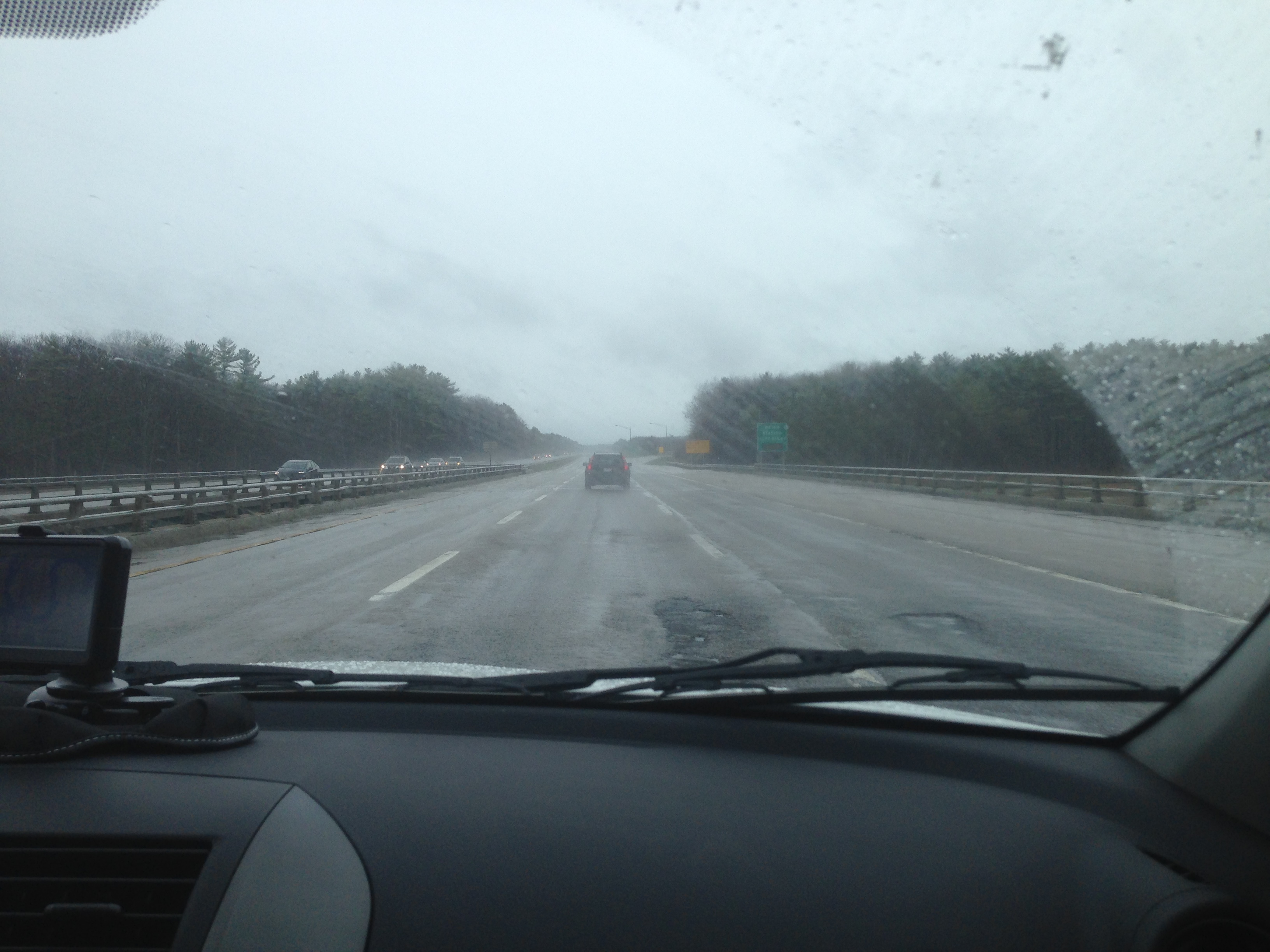 The dreary road to Ogunquit.